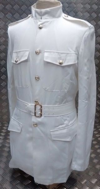 British Army No3 White Dress Jacket With Belt - All Sizes -