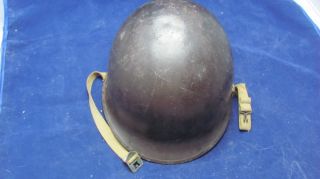 Vintage US Army Steel Helmet/ Liner With WWII Strap Later Helmet 2