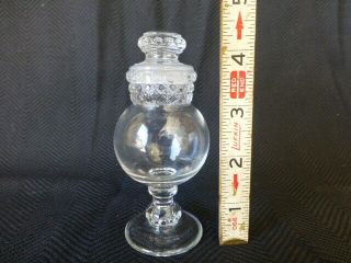 Antique Early American Pattern Glass Mascot Or Dakota Apothecary 4 1/2 " Jar Rare