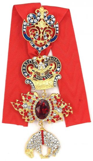 Austria - Hungary Order Of The Golden Fleece With Swarovsky Crystals In Full Size