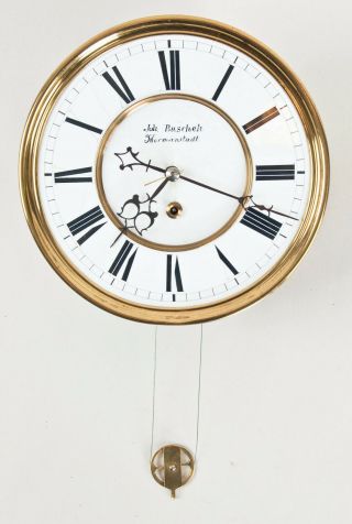 Signed Single Weight Vienna Regulator Clock Movement & Dial @ 1850 Biedermeier