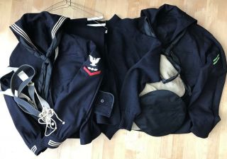 Vietnam War Era Named Us Navy Po3 Aviation Electricians Mate Uniform Grouping