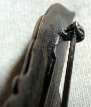 WWII Navy USN pinback PT BOAT Badge pin Sterling Silver pat.  2066969 2.  5 