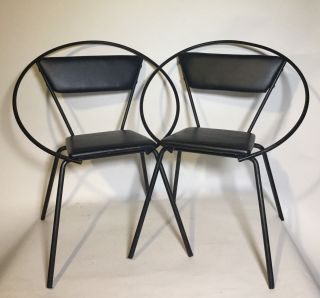 Mid Century Modern Atomic Childrens Chairs 1950s Cast Iron (hauser / Tony Paul)