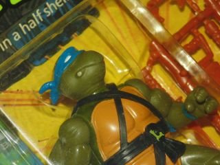 1988 TMNT LEONARDO figure MOC unpunched - 10 back teenage mutant ninja turtle 5