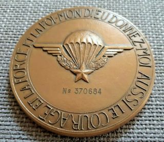 Old Bronze Medal/airborne Troops - Troupes Parachutiste/a.  Bourroux/paris 1983
