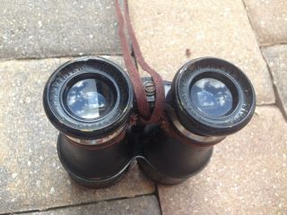 Vintage Antique Chevalier Opticien Paris Binoculars Field Glasses w/Partial Case 6