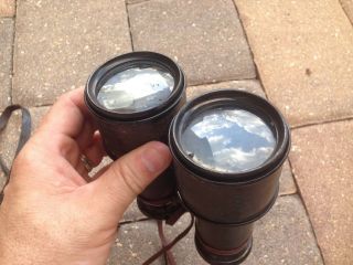 Vintage Antique Chevalier Opticien Paris Binoculars Field Glasses w/Partial Case 9