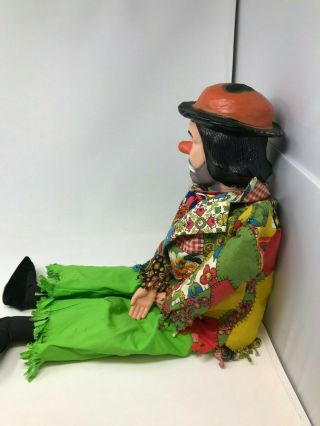 Emmett Kelly Ventriloquist Dummy Doll Marked Juro Novelty Co Clown 30 