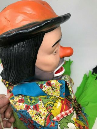 Emmett Kelly Ventriloquist Dummy Doll Marked Juro Novelty Co Clown 30 