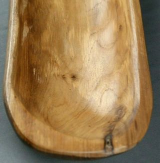 Americana ARTISAN Hand Carved BURL WALNUT Wood Trencher BREAD BOWL Primitive 4
