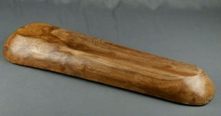 Americana ARTISAN Hand Carved BURL WALNUT Wood Trencher BREAD BOWL Primitive 5