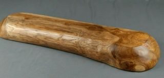 Americana ARTISAN Hand Carved BURL WALNUT Wood Trencher BREAD BOWL Primitive 6