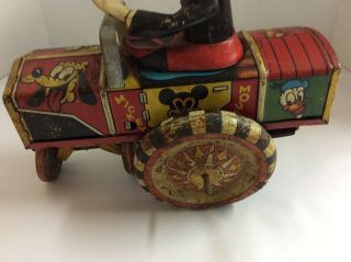 Vintage Mickey Mouse Line MAR Tin Wind Up Toy 1940’s - 50’s Walt Disney Prod. 6