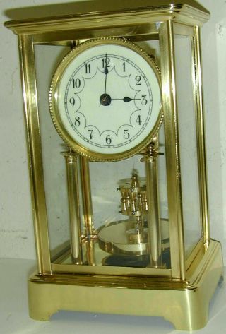 400 Day Crystal Regulator Torsion Clock With Disc Pendulum