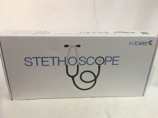 Fricare Black Stethoscope For Adult Pediatric Neonatal & Veterinary Exp 11/2021