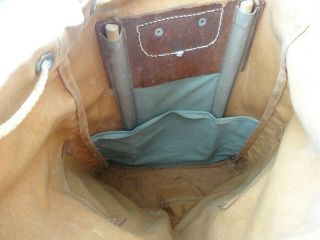 Vintage Swiss mountain Backpack Rucksack 1950 Canvas & Leather like Army modell 4