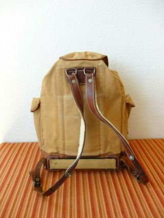 Vintage Swiss mountain Backpack Rucksack 1950 Canvas & Leather like Army modell 5