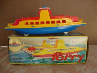 Rare Color Variant Vintage Toy Manaplas Car Ferry,  Venezuela,  Eldon Bootleg.