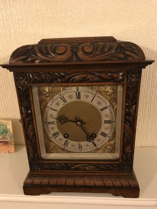 Magnificent Burr Walnut Lenzkirch Ting Tang Bracket/mantle Clock
