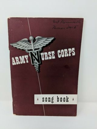 World War Ii 2 Ww2 Us Army Nurse Corps Song Book Sheet Music Fort Monmouth Vtg