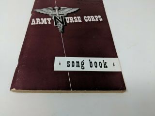 World War II 2 WW2 US Army Nurse Corps Song Book Sheet Music Fort Monmouth VTG 3