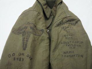 Vietnam War Usn A2 Jungle Og Combat Deck Jacket / U.  S.  S America Cva - 66,  Artwork