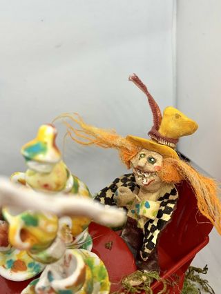 Primitive HANDSCULPTED ALICE IN WONDERLAND TRA PARTY HATTER CHESHIRE ALICE 7” - 8” 5