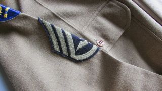 WW2 USAAF uniform shirt,  size medium,  all wool,  with 2 pair trousers and necktie 4