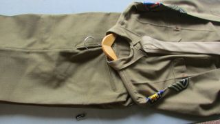 WW2 USAAF uniform shirt,  size medium,  all wool,  with 2 pair trousers and necktie 6