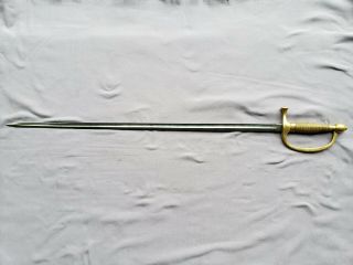 1861 U.  S.  (DATED 1861) MODEL 1840 AMES NCO / MUSICIANS CIVIL WAR SWORD 3