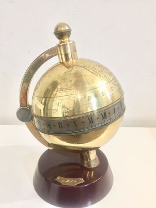 Vintage Globe Clock By Charles Frodsham London.