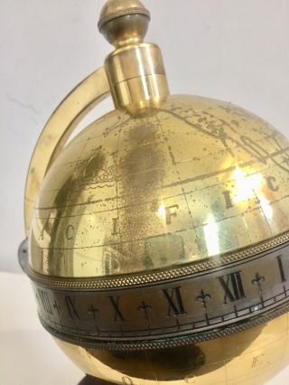 Vintage Globe Clock By Charles Frodsham London. 2