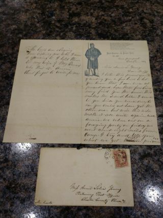 Authentic U.  S.  Civil War Union Soldier Letter Camp Pierport Virginia 1861