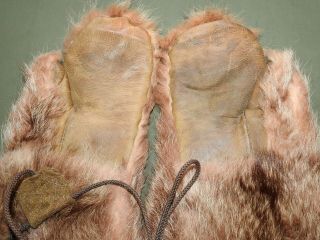 Us Army Ww1 North Russia Campaign Siberia Seattle Qmc Fur,  Leather Mittens Rare