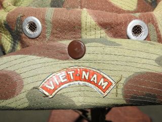 Us Army Vietnam Special Forces Arvn Ranger Erdl Camo Multi - Stitch Bush Hat Rare