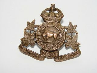 Canada Pre Ww2 Cap Badge The Manitoba Dragoons 1920 - 1935