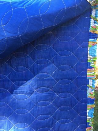 Mid - Century New/Old Stock Linwood Patchwork Coverlet Quilt Reversible/Washable 7