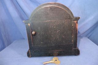 Vintage British Coventry Astral Small Ebonised Bracket 8 day Clock - 9
