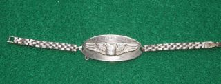 1939 Dated Wwii Us Army Air Corps Aaf Pilot Named Engraved Id Bracelet Sterling