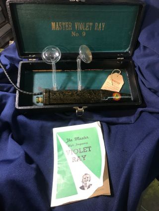 Master High Frequency Violet Ray No 9 Vintage Antique Quack Medical Device