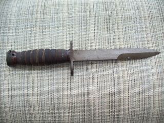 World War 2 Imperial Usm4 Leather Handled Fighting Knife/dagger