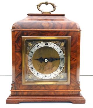 Elliott Burl Walnut Time Piece Mantle Clock
