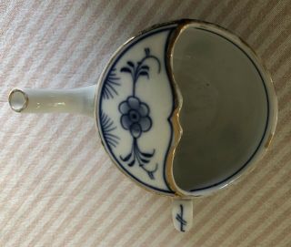 VINTAGE W T & C PORCELAIN INVALID FEEDER,  BLUE ONION PATTERN Made In Germany 3