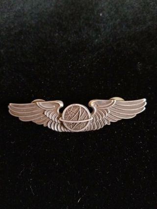 Wwii Usaaf Air Corps Navigator Riveted Wing By Lgb – Clutch Back Sterling 3 Inch