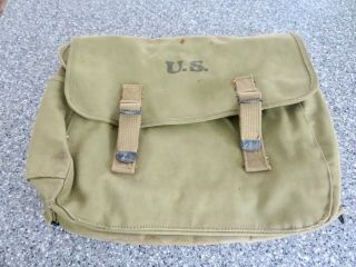 Wwii Us Airtress Midland 1943 Marine Musette Bag - Ruberized