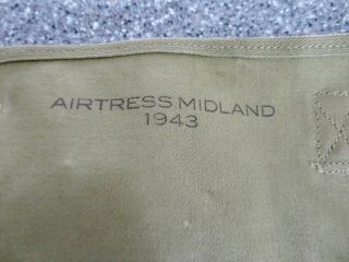 WWII US Airtress Midland 1943 Marine Musette Bag - RUBERIZED 3