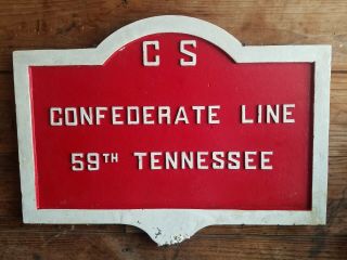 Civil War Battlefield Position Marker Confederate Line Vicksburg 59th Tennessee