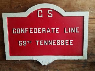 Civil War Battlefield Position Marker Confederate Line Vicksburg 59th Tennessee 2