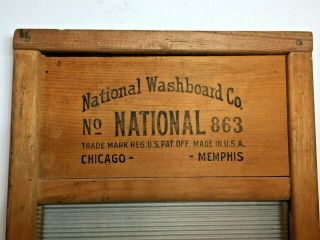 Antique Glass King Lingerie Washboard National Co.  Chicago Estate Find 3